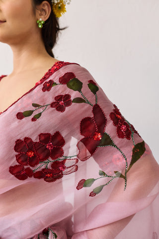 Piya Blush Organza Silk Saree