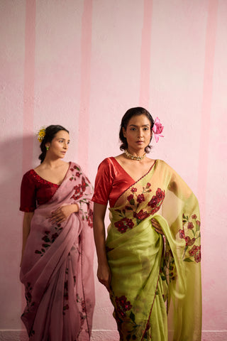Piya Blush Organza Silk Saree