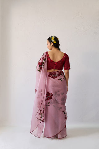 Piya Blush Organza Silk Saree