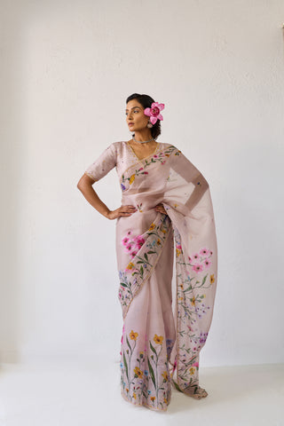 Mogra Hazel Organza Silk Saree