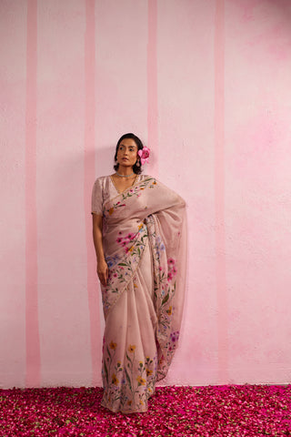 Mogra Hazel Organza Silk Saree