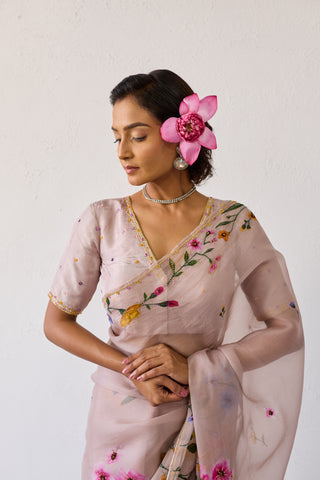 Mogra Hazel Organza Silk Saree