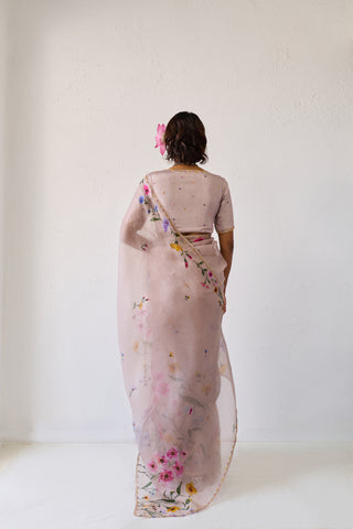 Mogra Hazel Organza Silk Saree