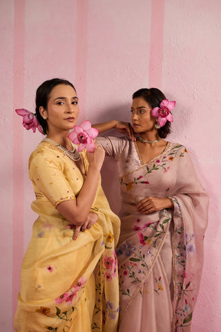 Mogra Hazel Organza Silk Saree